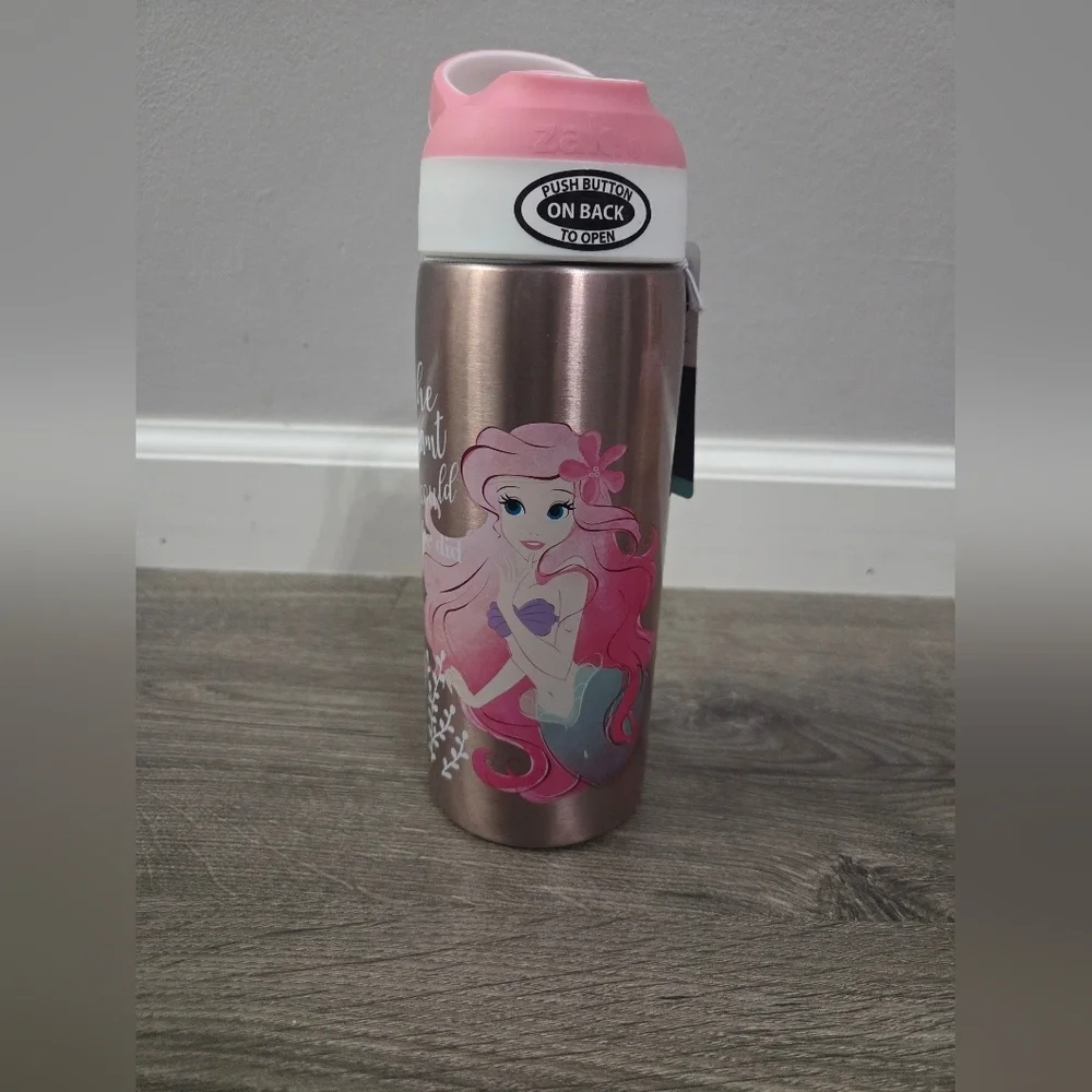 Zak Designs Disney Princess stainless steel water bottle 19oz NWT